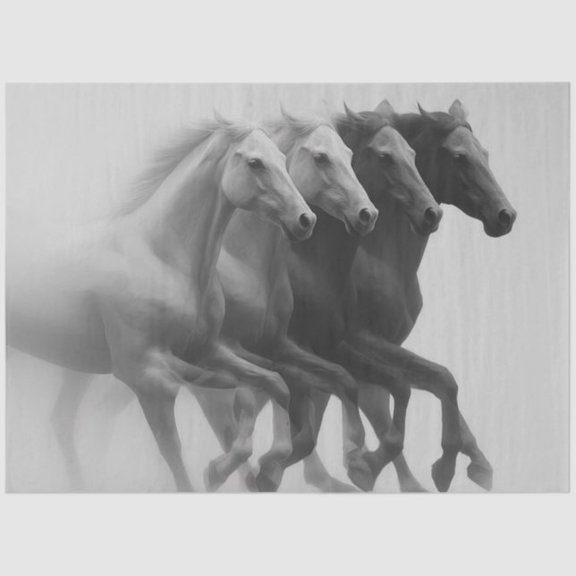 Decoupage Wild Horses Running Western Charm Seidenpapier (Vorderseite)