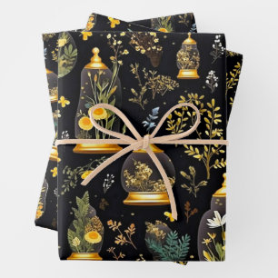 Decoupage Wrapping Paper Terrariums Set 3 Geschenkpapier Set