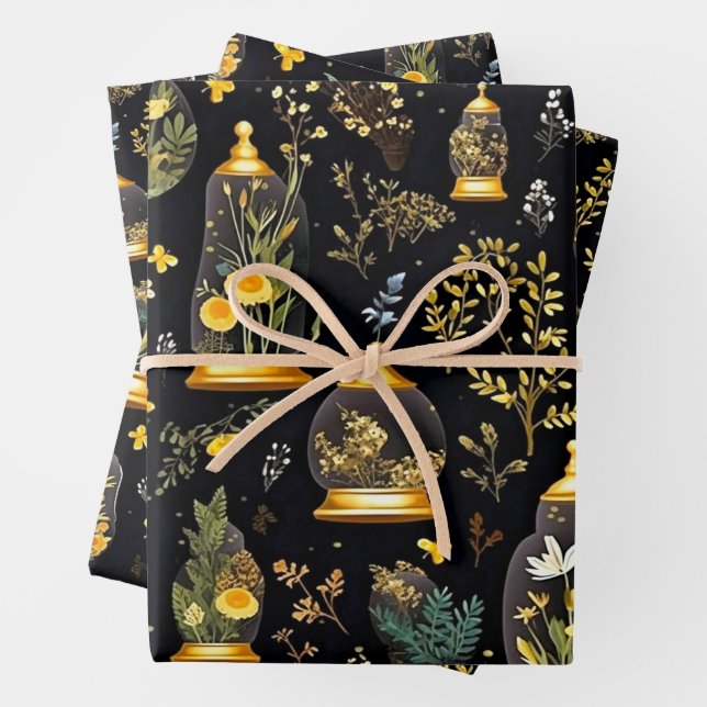 Decoupage Wrapping Paper Terrariums Set 3 Geschenkpapier Set (Beispiel)