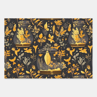 Decoupage Wrapping Paper Terrariums Set 3 Geschenkpapier Set