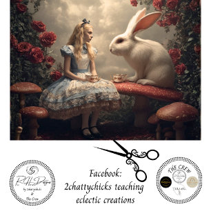 Découpage Wundervolles Neugieriges Mädchen Kaninch Seidenpapier