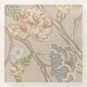 Decrative Organza-Chintz-Blumenmuster Glasuntersetzer