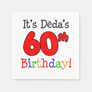 Dedas 60. Geburtstag tschechischer Großvater Serviette