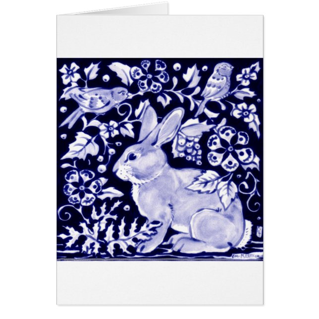 Dedham Blue Rabbit, Classic Blue & White Design (Vorne)