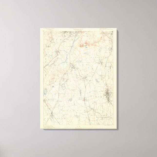 Dedham, Massachusetts Leinwanddruck (Vorderseite)