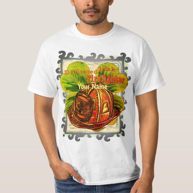 Dedicated Irish Firefighter T - Shirt (Vorderseite)