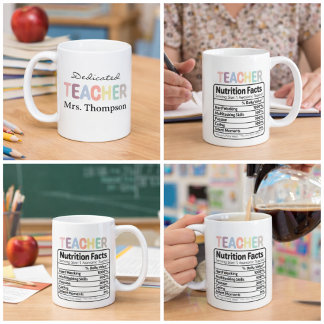Dedicated Teacher Personalized Custom Name  Kaffeetasse