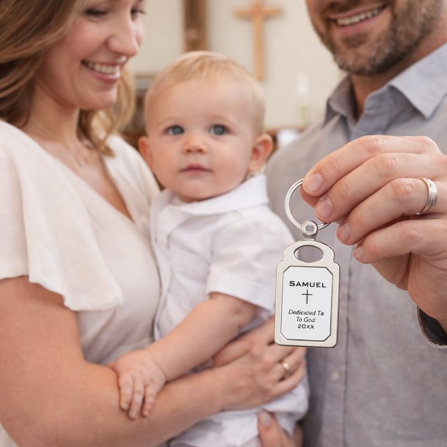 Dedicated to God Boy's Name  Schlüsselanhänger (Von Creator hochgeladen)