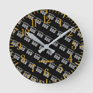 DEDICATED TO GOD CUSTOMIZABLE COOL WHITE TEXT RUNDE WANDUHR