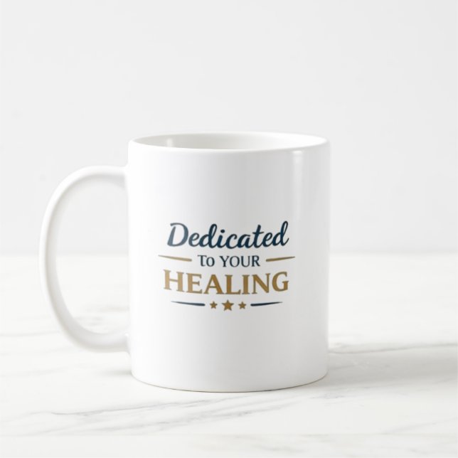 Dedicated to Your Healing Personalisiert Kaffeetasse (Links)