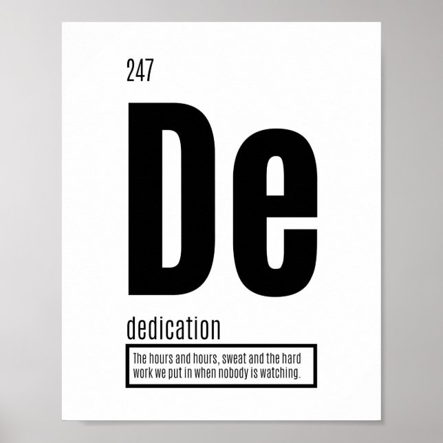 Dedication - Grundlegende Erfolgsfaktoren Poster (Vorne)