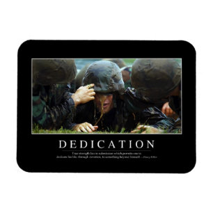 Dedication: Inspiration Zitat Magnet