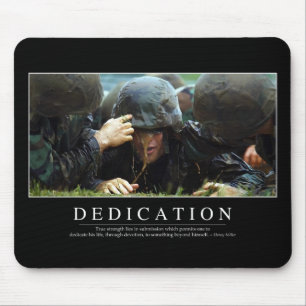 Dedication: Inspiration Zitat Mousepad