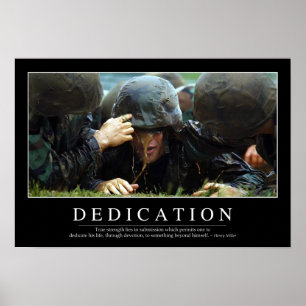 Dedication: Inspiration Zitat Poster