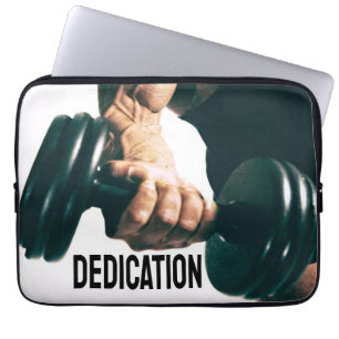 Dedication Motivierend Workout Muskeln Laptopschutzhülle