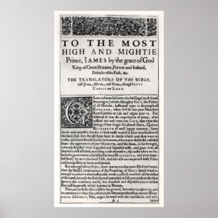 Dedicationsseite in 'Die heilige Bibel' Poster