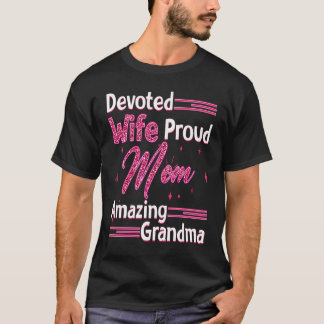 Dedizierte Ehefrau Proud Mama Phantastisch Oma Mam T-Shirt