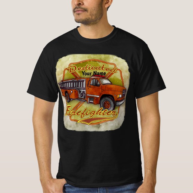 Dedizierter Feuerwehrmann  T-Shirt (Vorderseite)