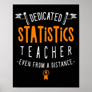 Dedizierter Statistiklehrer Virtuelles Lernen Prof Poster