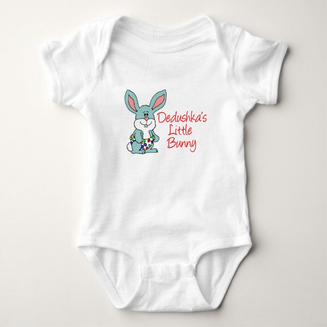 Dedushkas kleiner Hase Baby Strampler (Vorderseite)
