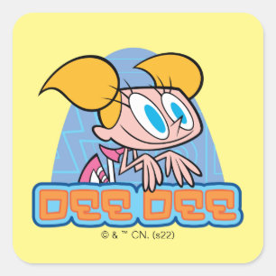 Dee Dee Character Name Graphic Quadratischer Aufkleber