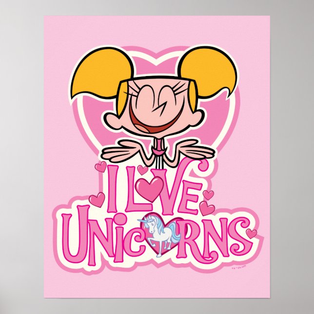 Dee Dee - I Liebe Unicorns Poster (Vorne)
