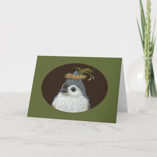 Dee Dee the titmouse greeting card Karte (Vorderseite)