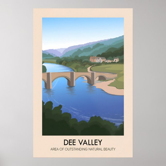 Dee Valley AONB Travel Poster (Vorne)