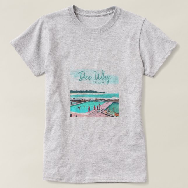 Dee Why Sydney Beach Australien reisen T-Shirt (Design vorne)