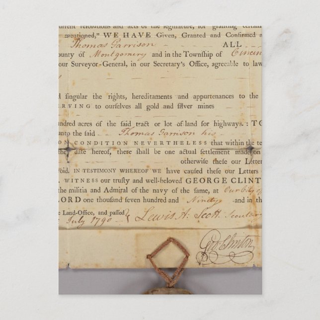 Deed, New York Postkarte (Vorderseite)