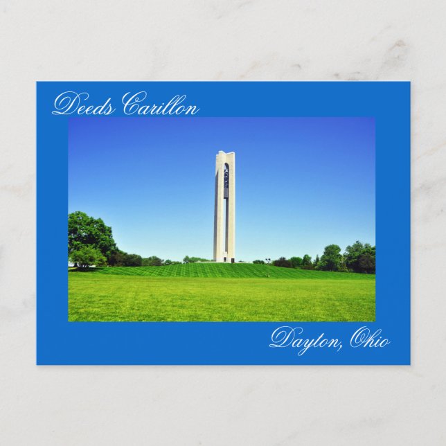 Deeds Carillon, Dayton, Ohio, USA Postkarte (Vorderseite)