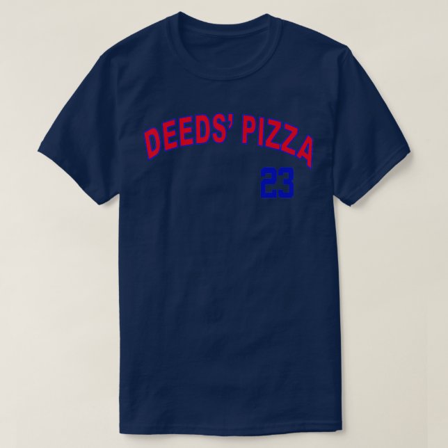 Deeds Pizza Baseball T-Shirt (Design vorne)