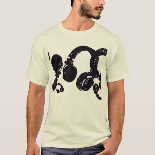 deejay dj D.J. Black Kopfhörer . Musik inspiriert T-Shirt