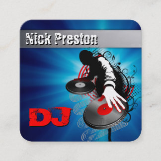 DeeJay | DJ Mix Funky Beats Business Card Quadratische Visitenkarte