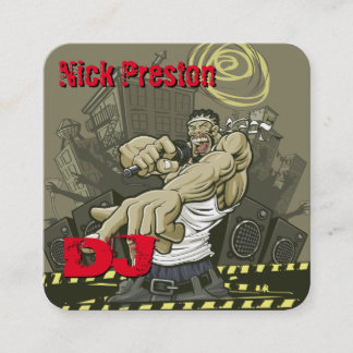 DeeJay | DJ Mix Funky Beats Quadratische Visitenkarte