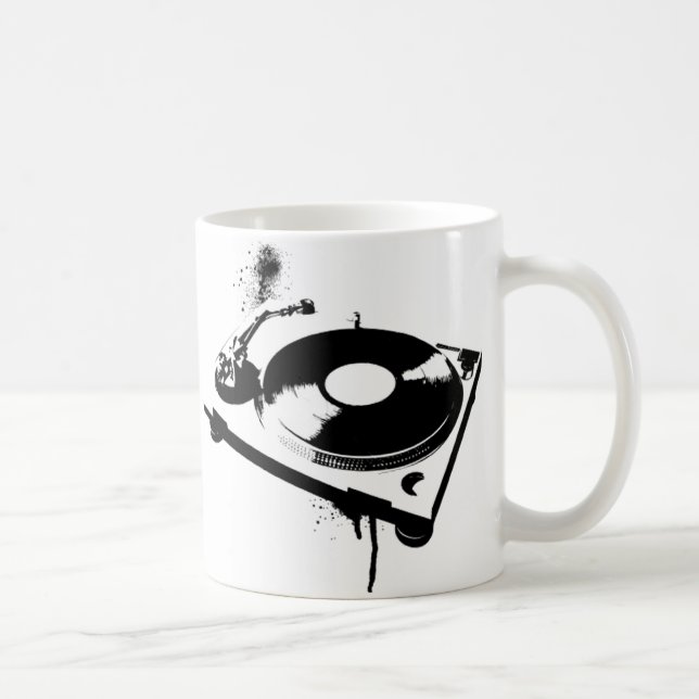 Deejay DJ Turntable Coffee Tasse | Hausmusikgesche (Rechts)