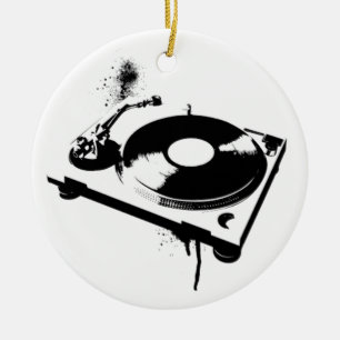 Deejay DJ Turntable Ornament   Hausmusikgeschenke