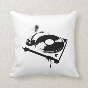 Deejay DJ Turntable Pillow   Hausmusikgeschenke Kissen