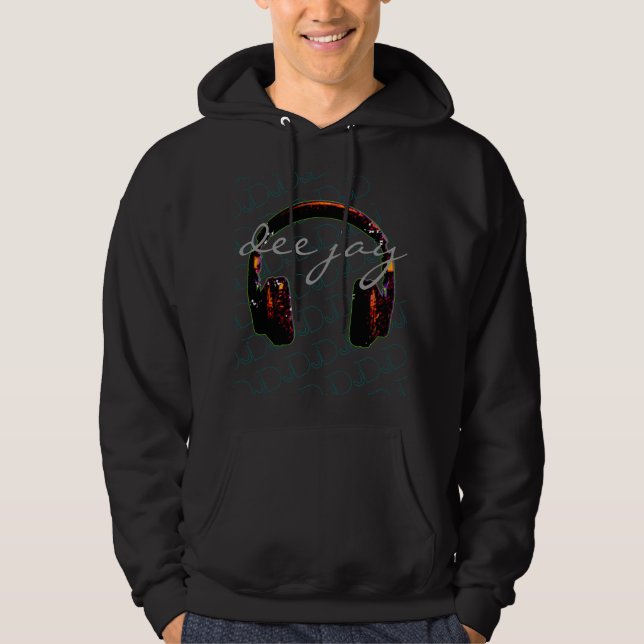 deejay Kopfhörer stilvolle Musik Hoodie (Vorderseite)