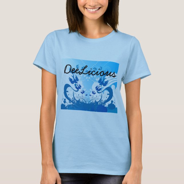 DeeLicious blau/Entwurf T T-Shirt (Vorderseite)