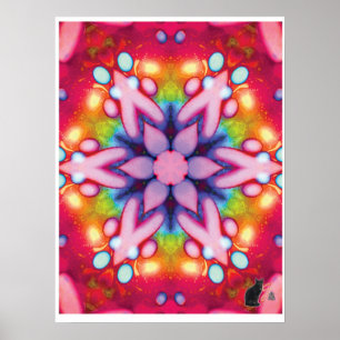 Deelish Kinetic Collage Kaleidoscope Poster