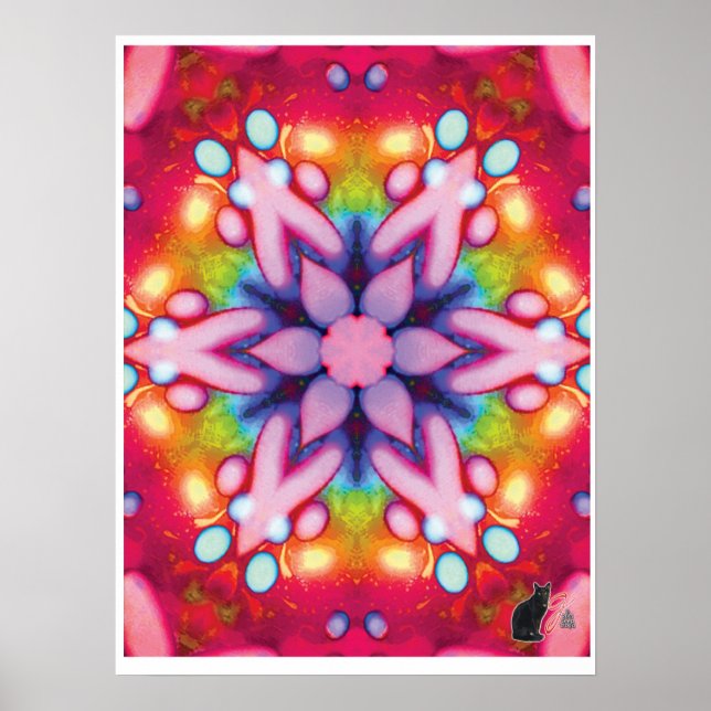 Deelish Kinetic Collage Kaleidoscope Poster (Vorne)