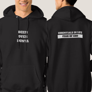 Deen Über Dunya Angst Vor Gott Islamische Männer Hoodie