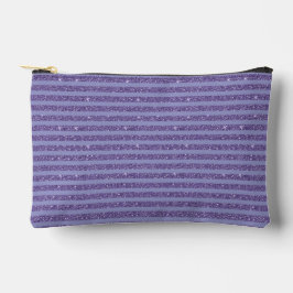 Deep Amethyst Glitter Style Horizontal Stripes Zubehörtasche