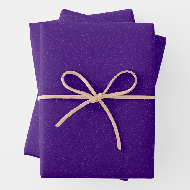 Deep Amethyst Glitzer Geschenkblätter - Anpassen Geschenkpapier Set (Beispiel)