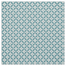 Deep Aqua and White Geometric Muster Shippo