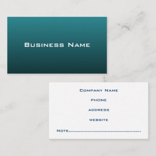 Deep Aquamarin Business Card Visitenkarte