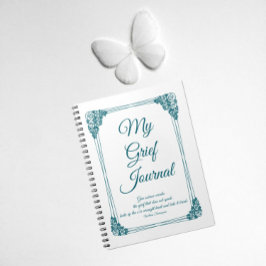 Deep Aquamarin Rose Cluster Border Gkurze Journal Notizblock