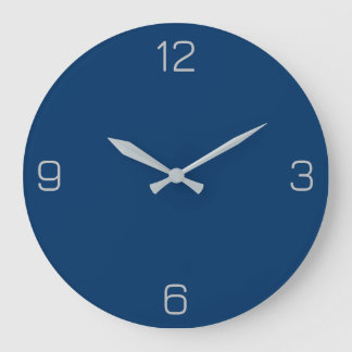 Deep Blue 003366 Color - Option Name hinzufügen Große Wanduhr