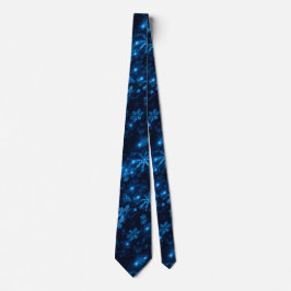 Deep Blue & Bright Snowflakes Necktie Krawatte